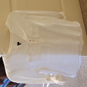 Women's Petite white blouse